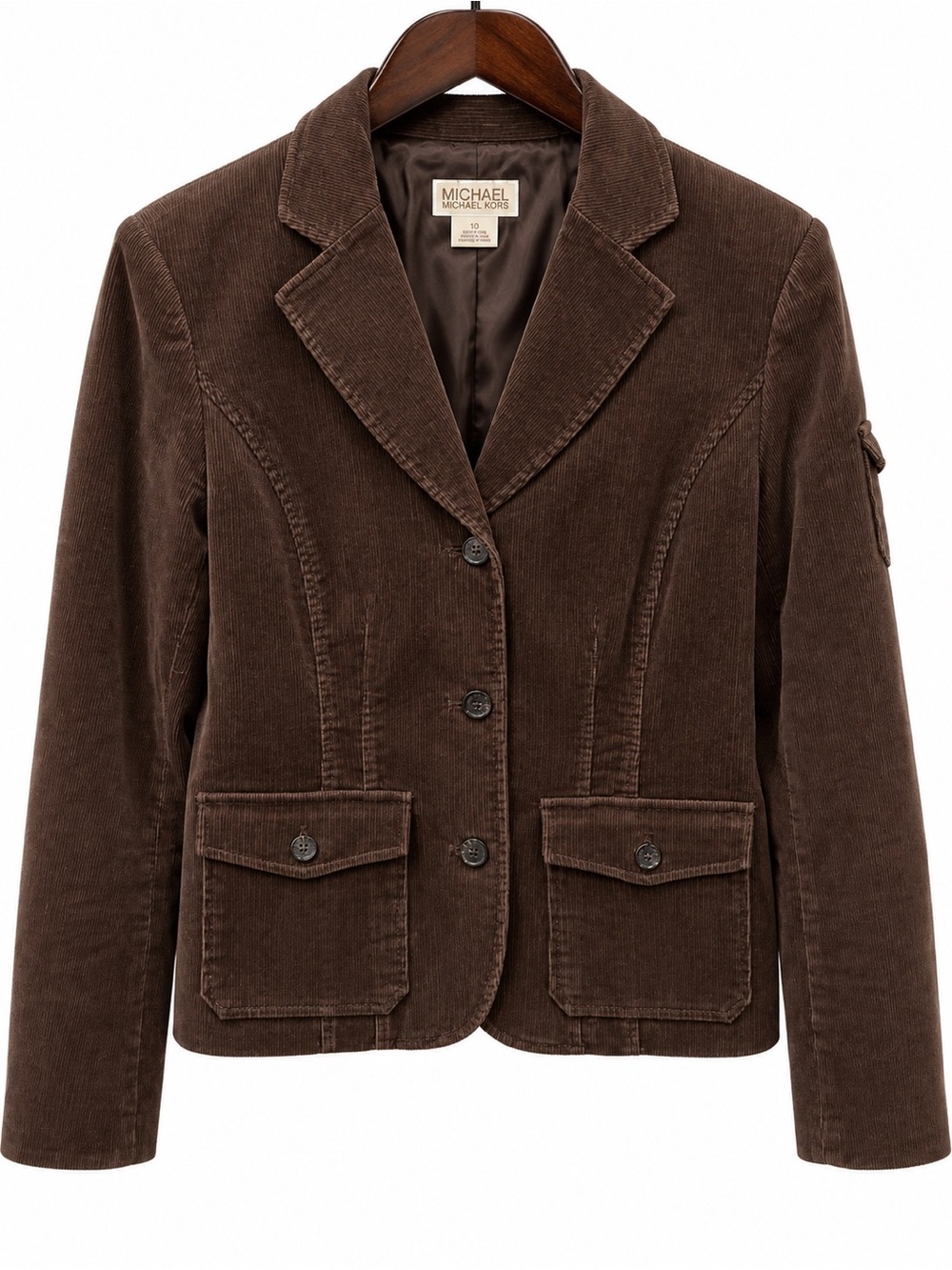 Michael Kors Chocolate Brown Corduroy Blazer Jacket
